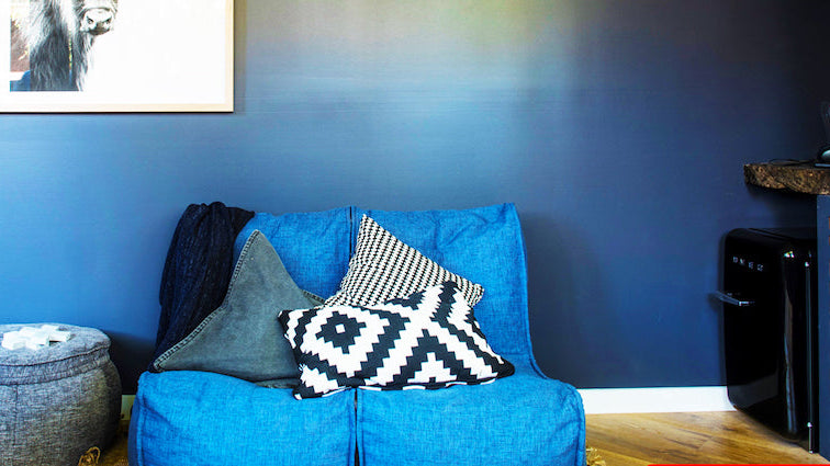 house rules final. transforming a small tired space into bloke's bohemia heaven