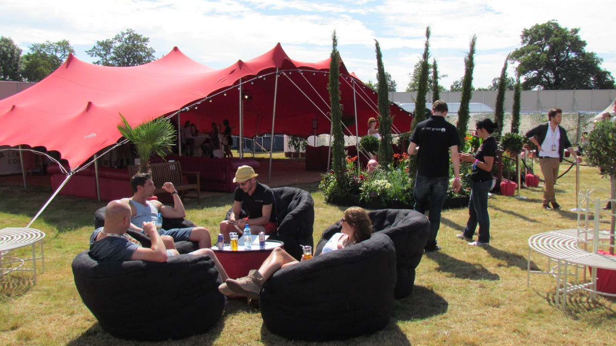 Ambient Lounge furniture at V Festival’s VIP Louder Lounge, August 2011.