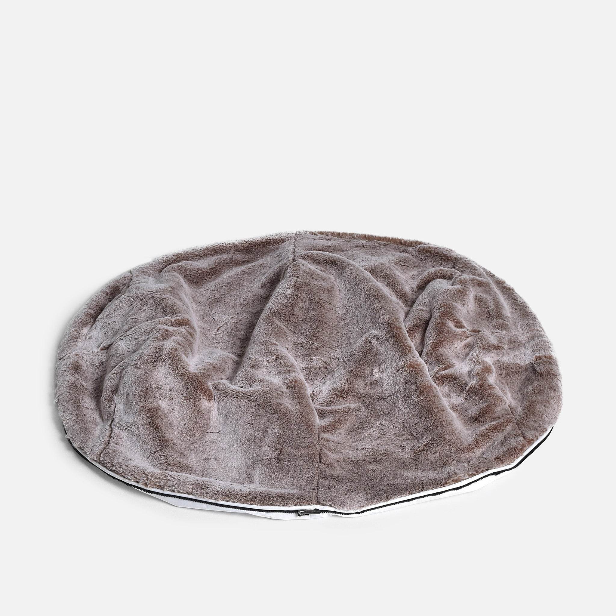Large Premium Dog Bed Cover, Cappuccino (Faux Fur)