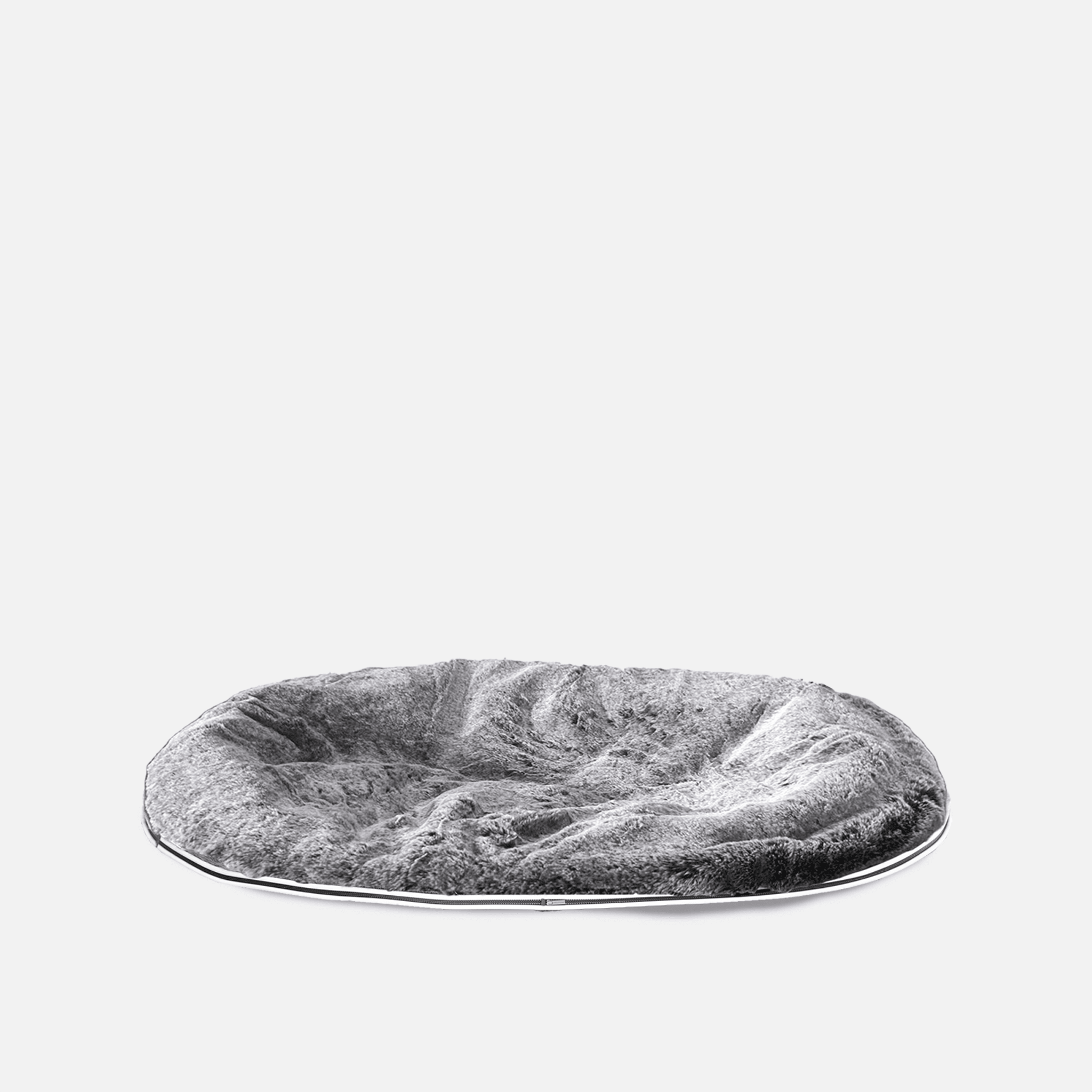 Large Premium Dog Bed Cover, Silken Grey (Faux Fur)