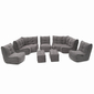 Grey fabric modular sofa bean bags by ambient lounge