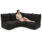 black fabric modular sofa bean bags by ambient lounge