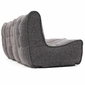 4 Piece Modular Quad Couch Bean Bags in Luscious Grey Interior Fabric