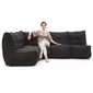 black fabric modular sofa bean bags by ambient lounge