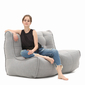 comfortable 2 Piece Twin couch Bean Bags in Grey Interior Fabric