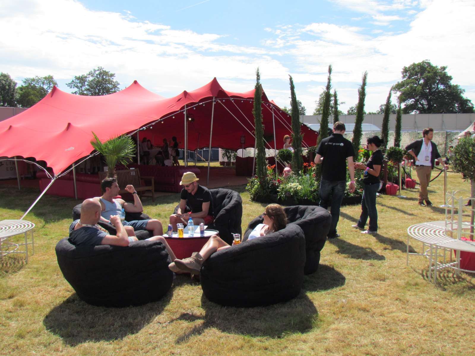 Ambient Lounge furniture at V Festival’s VIP Louder Lounge, August 2011.
