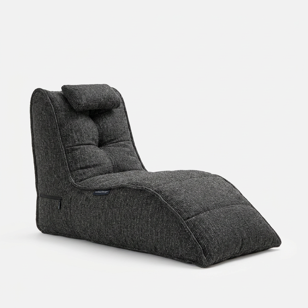 Avatar Lounger with Headrest in Black Aurora – view 1