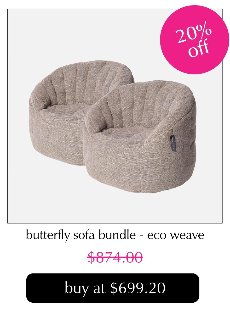 butterfly sofa eco weave bundle 20% off