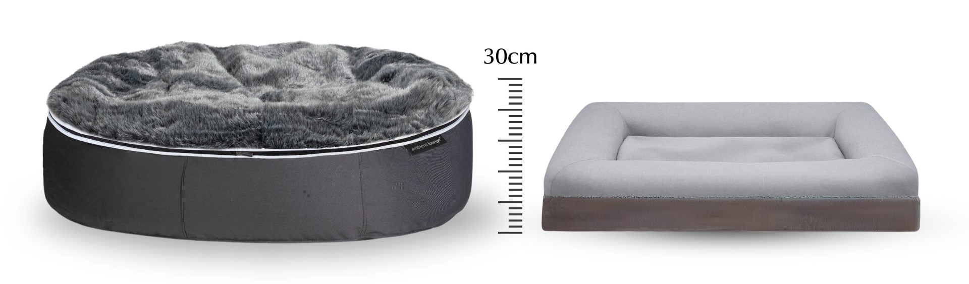 ambient lounge rebound foam dog bed is 50% thicker compare to other foam dog beds
