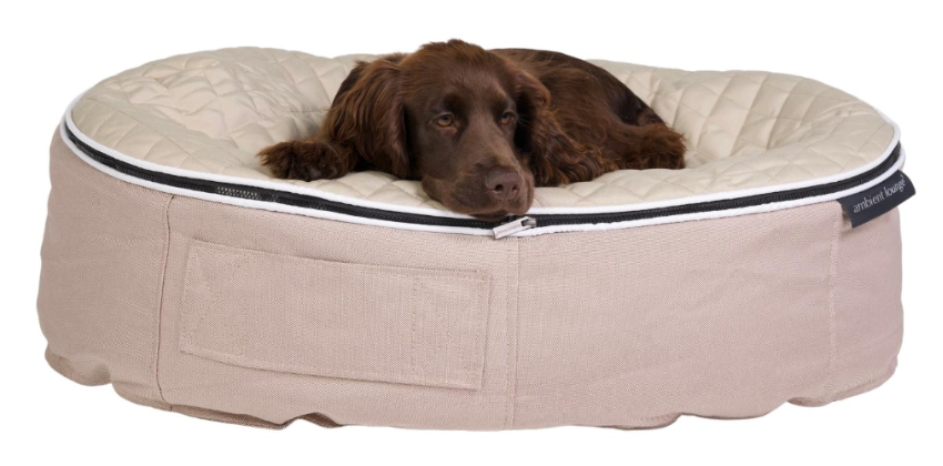 dog lying on an ambient lounge Premium Cooling ThermoQuilt Dog Bed