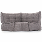 Modular corner bean bag in Luscious Grey low angle