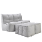 Mod 2 Twin Couch -  Silverline (UV Grade AA+)