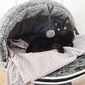 Luxury Hooded Pet Bed (Grey)