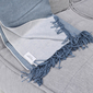 Merino Wool Luxury Throw - Blue Mist