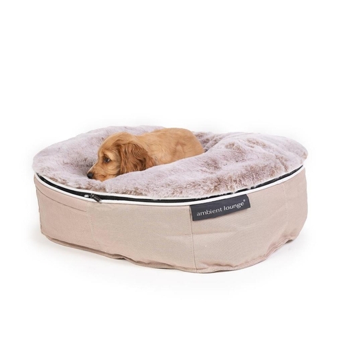 Small Luxury Indoor/Outdoor Dog Bed (Cappuccino)