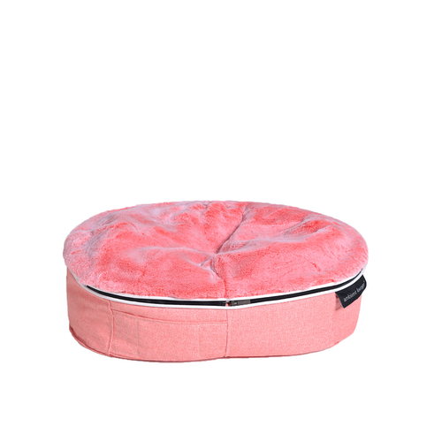 small ballerina pink cat bed with faux fur cover made by ambient lounge australia