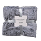 550gm sensory grey deluxe faux fur throw by ambient lounge