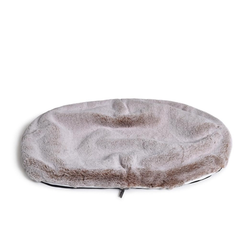 Medium Premium Faux Fur Dog Bed Cover (Cappuccino)
