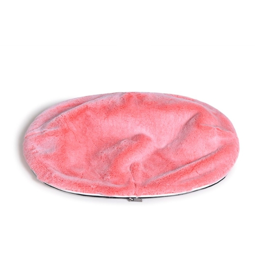 Medium Premium Faux Fur Dog Bed Cover (Ballerina Pink)