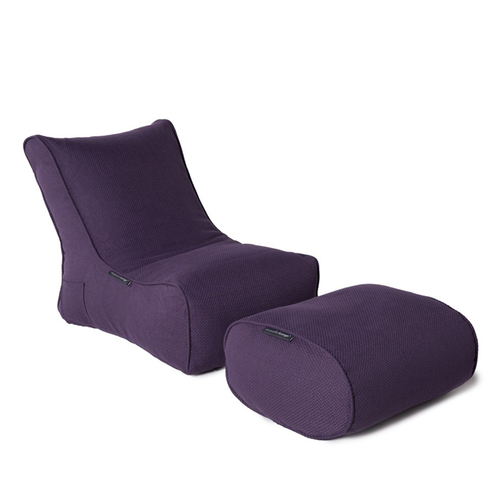 aubergine designer sofa set in Sunbrella fabric bean bag by Ambient Lounge