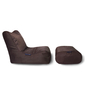 brown designer sofa set in Sunbrella fabric bean bag by Ambient Lounge