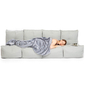 Mod 4 Quad Couch - Silverline (UV Grade AA+)
