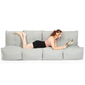 Mod 4 Quad Couch - Silverline (UV Grade AA+)