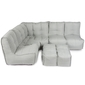 silver fabric modular sofa bean bags by ambient lounge
