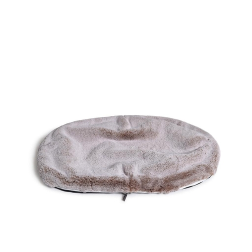 Small Premium Faux Fur Cat Bed Cover (Cappuccino)
