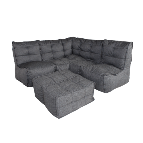 Mod 4 Corner Couch Deluxe - Titanium Weave (UV Grade AA+)