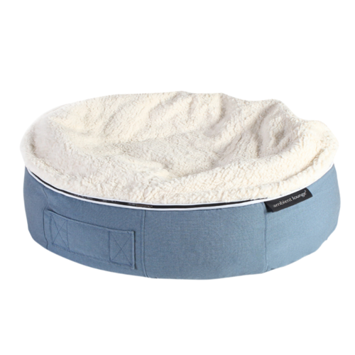 Medium Indoor/Outdoor Dog Bed with SoLuxe™ Filling (Blue Dream with Organic Cotton)