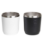 Stainless Steel Drink Cup - 300ml Black/White (Set of 2)