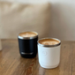 Stainless Steel Drink Cup - 300ml Black/White (Set of 2)