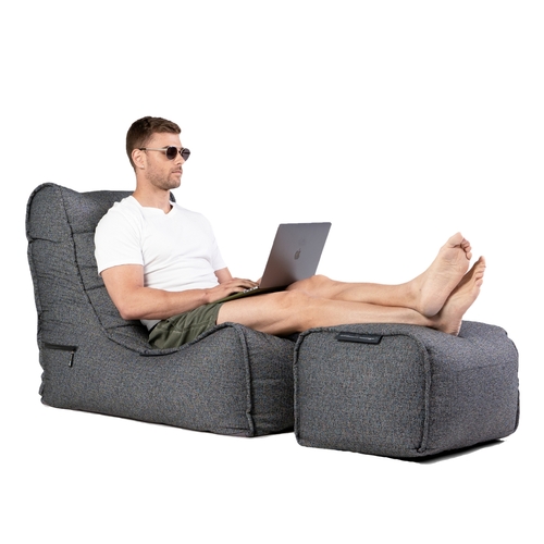 Evolution Chaise Set -  Titanium Weave (UV Grade AA+)