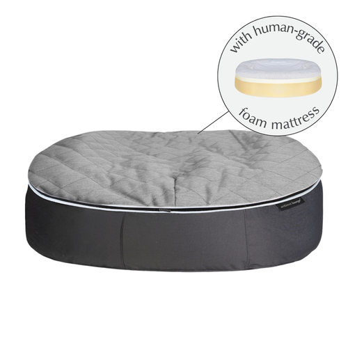 Medium Rebound Foam Mattress Cooling ThermoQuilt Dog Bed (Silver)