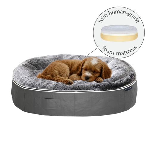 Medium Rebound Foam Mattress Dog Bed (Silken Grey)