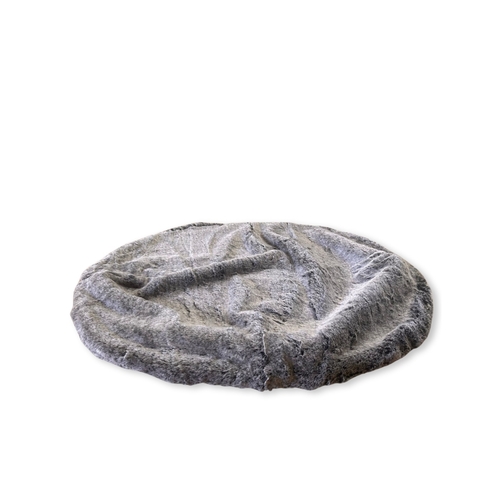 Small Premium Faux Fur Dog Bed Cover (Silken Grey)