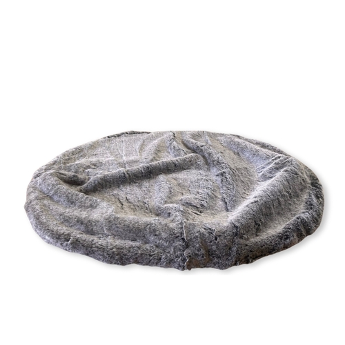 Medium Premium Faux Fur Dog Bed Cover (Silken Grey)