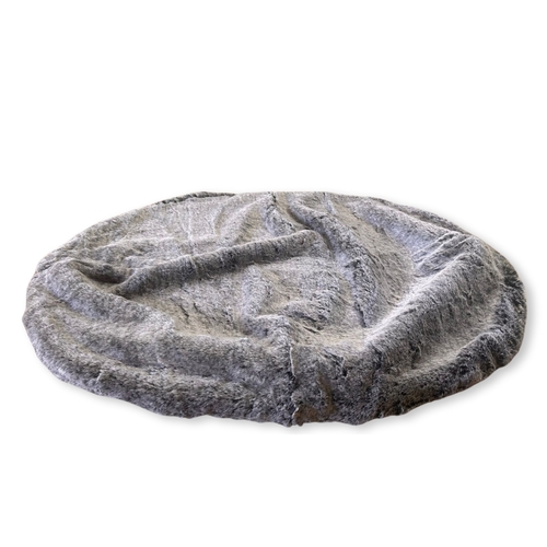 Large Premium Faux Fur Dog Bed Cover (Silken Grey)
