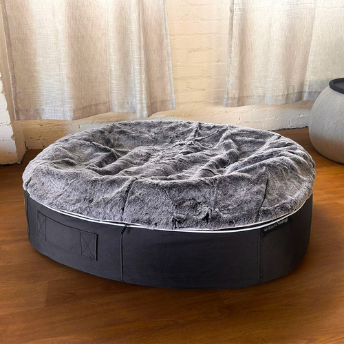Large Luxury Indoor/Outdoor Dog Bed (Silken Grey)