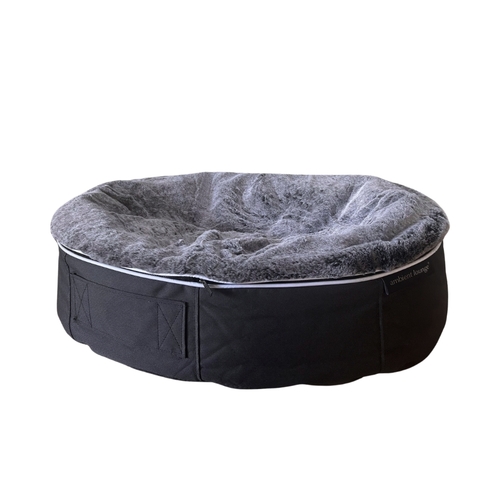 Small Luxury Indoor/Outdoor Dog Bed (Silken Grey)