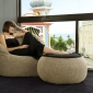 beige bean bag coffee table