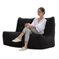 comfortable 2 Piece Twin couch Bean Bags in Black Interior Fabric