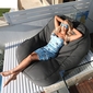 Satellite Twin Sofa - Black Rock (Sunbrella)