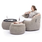 beige designer sofa set bean bag by Ambient Lounge