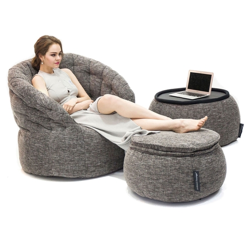 grey designer sofa set bean bag by Ambient Lounge