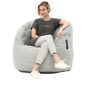 silver large bean bag sofa