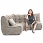 beige fabric modular sofa bean bags by ambient lounge