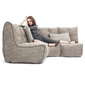 comfortable cozy corner Bean Bags in beige Interior Fabric