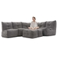 grey fabric modular sofa bean bags by ambient lounge